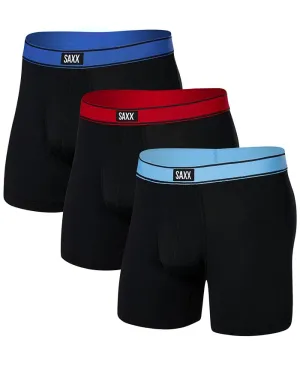 Men's Daytripper 3 pcs. Slim fit boxers SAXX, color Slvr Lke/chry/sprt Blu Wb