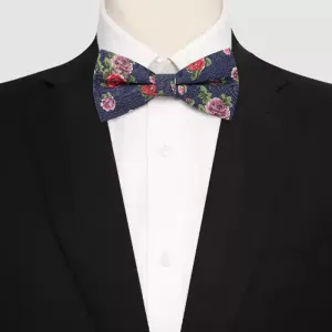 Men's Delicate Floral printed Design Cotton Bow Tie