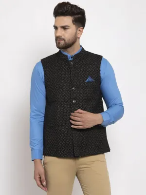 Men's Dhrohar Solid Wool Nehru Jacket - Grey - Size - 38 - Neudis Men