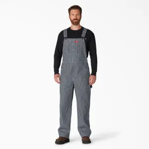 Men's Dickies Striped Bib Overalls 83297 - Blue Hickory Stripe