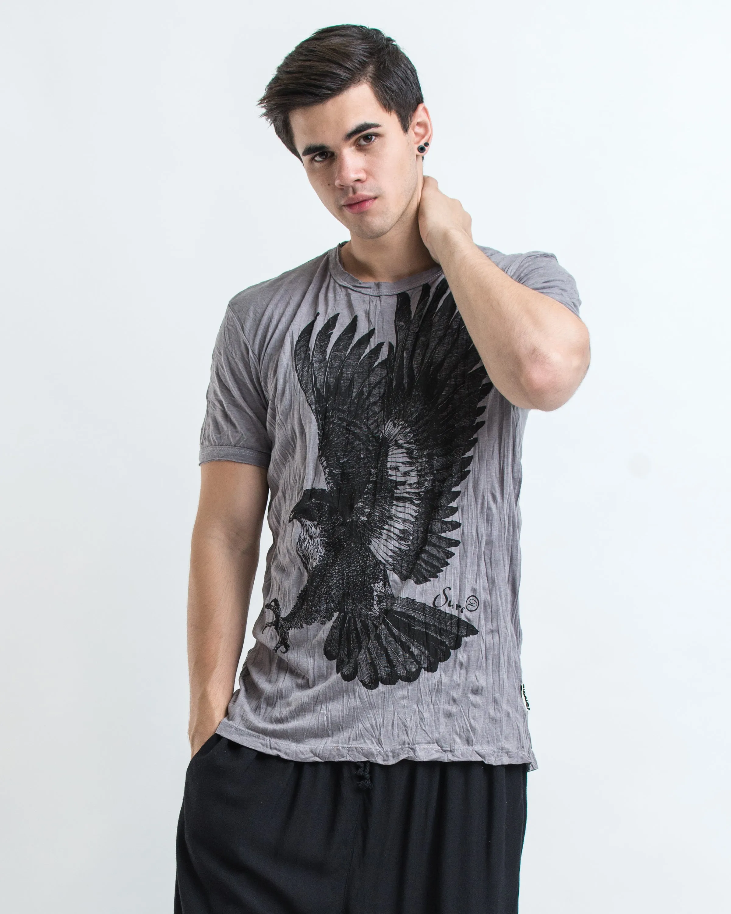 Mens Eagle T-Shirt in Gray