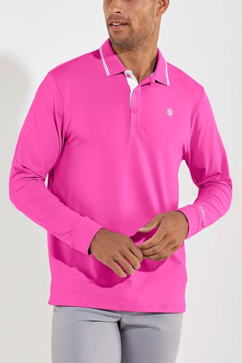 Men's Erodym Long Sleeve Golf Polo | Magnolia Pink