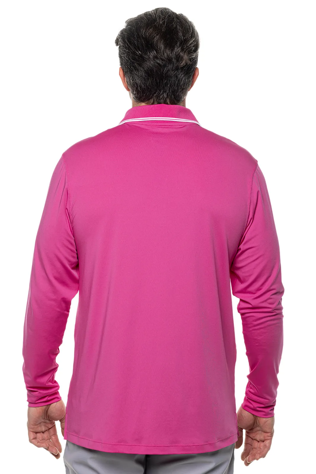 Men's Erodym Long Sleeve Golf Polo | Magnolia Pink