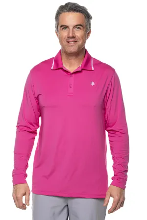 Men's Erodym Long Sleeve Golf Polo | Magnolia Pink