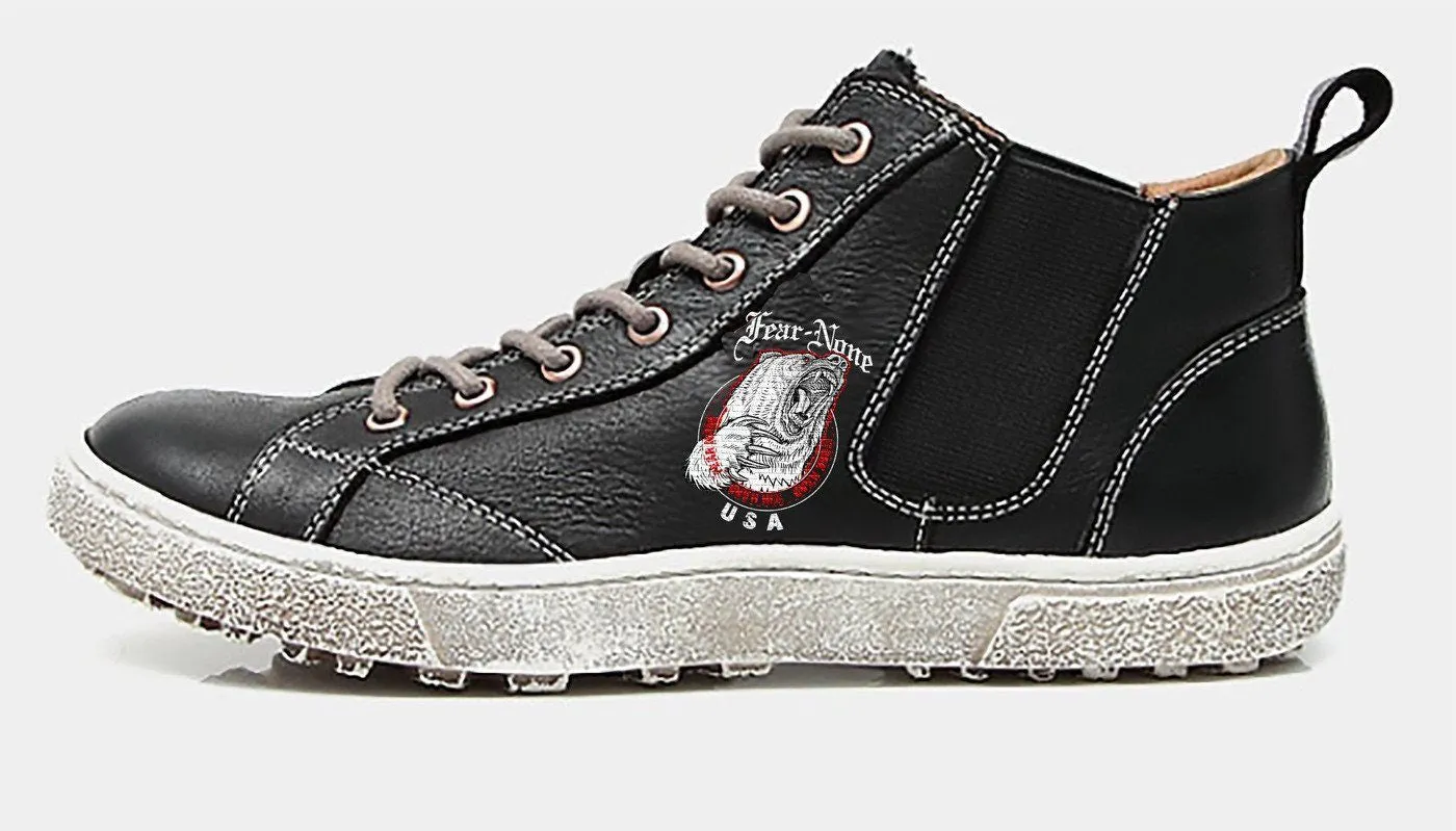 Men's FEAR-NONE Bear Leather Hi-Top Boot