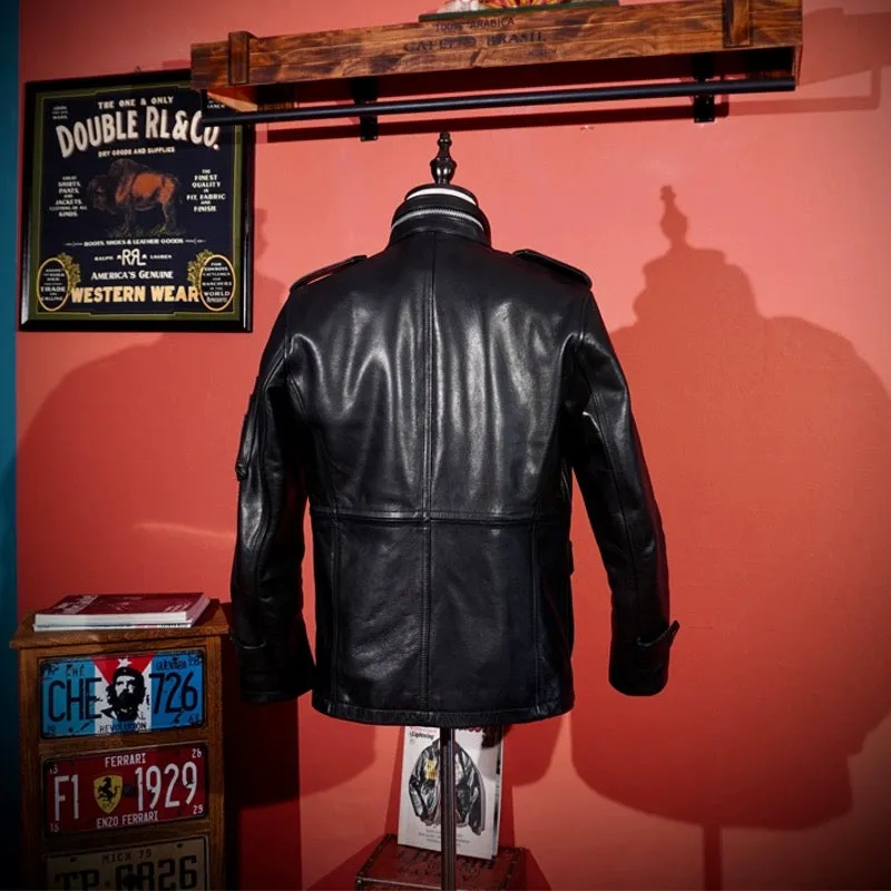 Men's Field Safari Leather Jacket