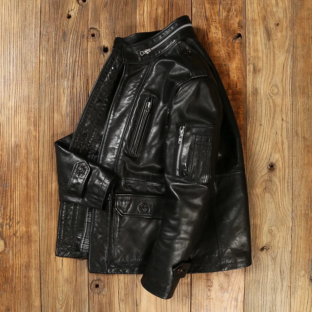 Men's Field Safari Leather Jacket