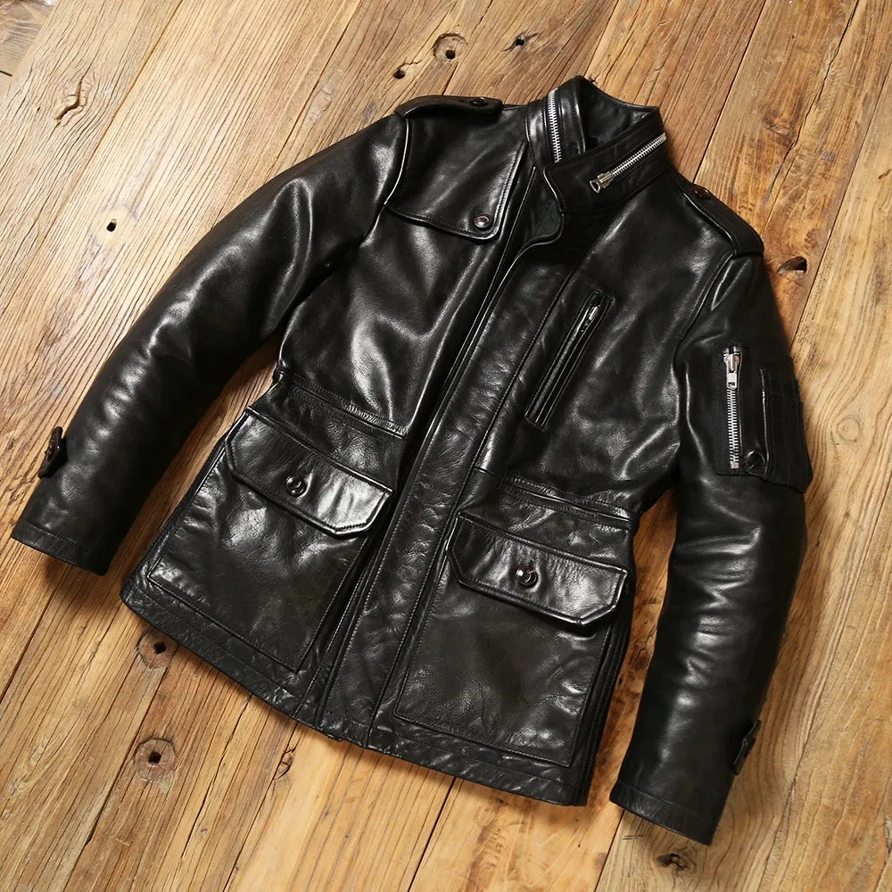 Men's Field Safari Leather Jacket