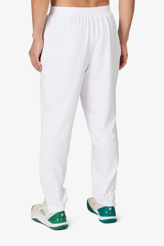 Mens Fila Woven Court Track Pant (White)