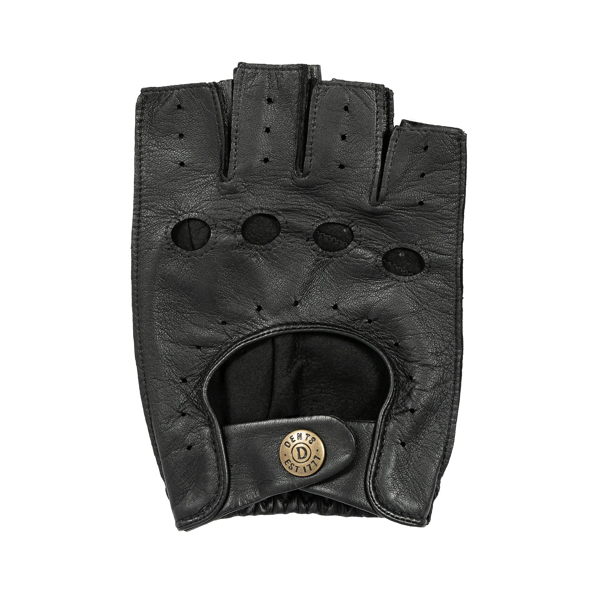 Men's Fingerless Leather Driving Gloves