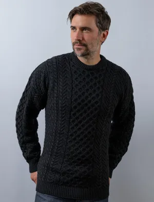 Men's Fisherman Knit Sweater | Black