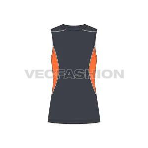 Mens Fitness Training Vest Template