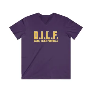 Men's Fitted V-Neck Short Sleeve - D.I.L.F.