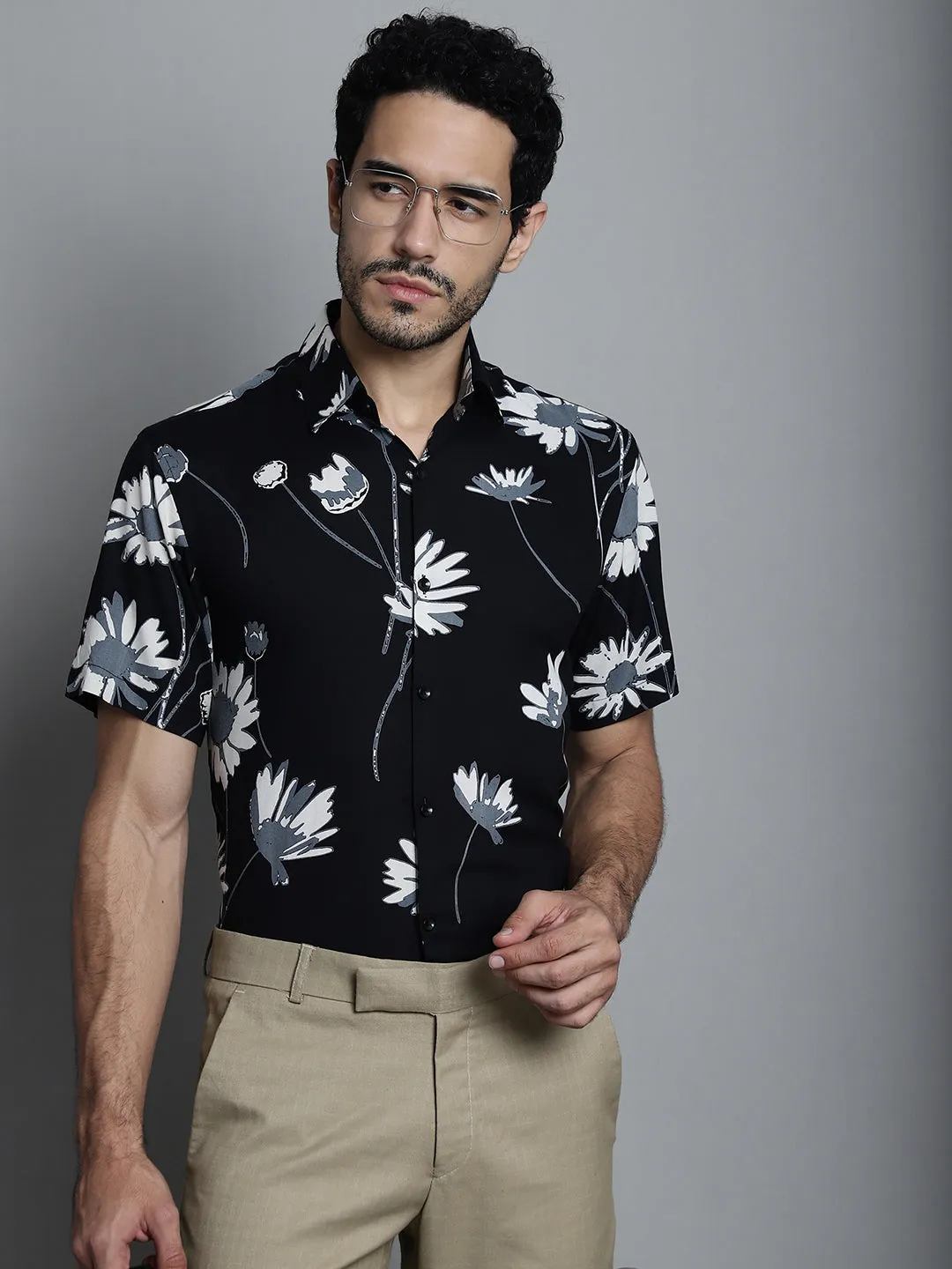 Men's Floral Printed Formal Shirts - Taantav