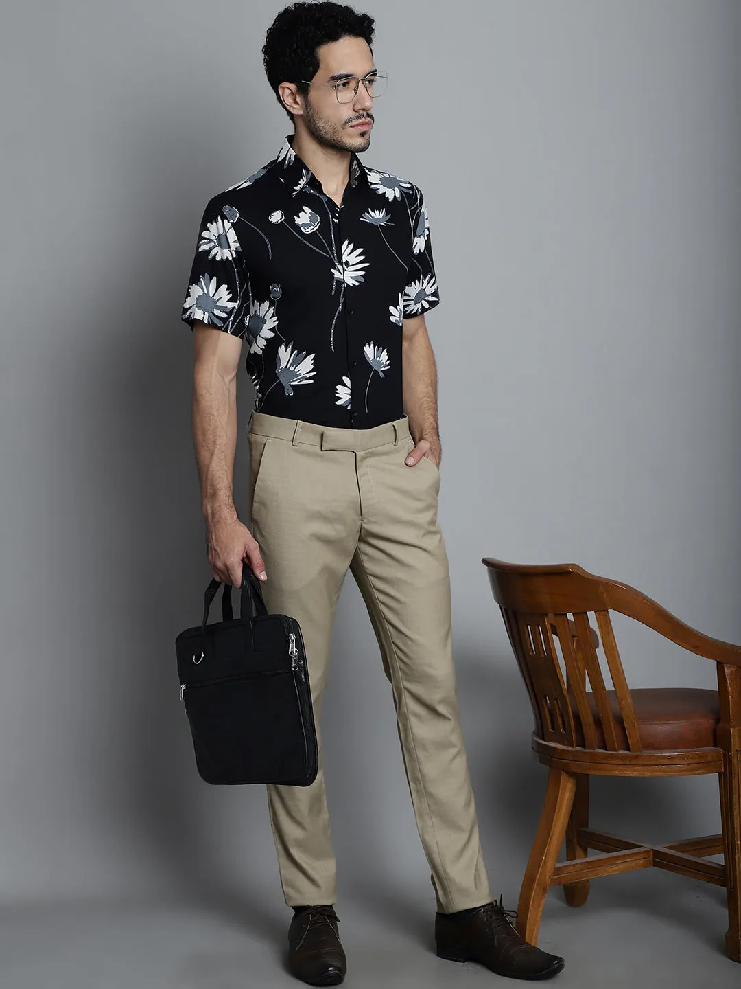 Men's Floral Printed Formal Shirts - Taantav