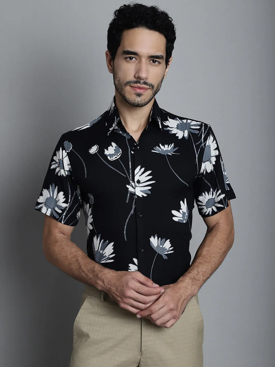 Men's Floral Printed Formal Shirts - Taantav