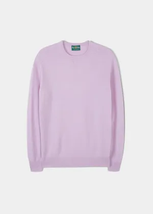 Men's Geelong Lambswool Crew Neck Jumper In Lupin - Regular Fit