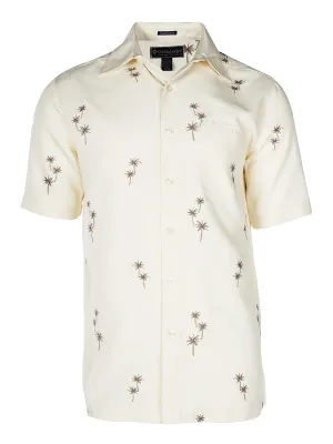 Men's Hawaiian Embroidery Shirt - Palm Grove