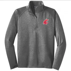 Men's Heathered Grey Sport-Tek 1/4 Zip Pullover