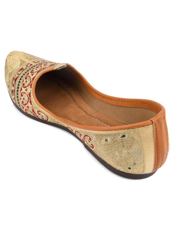 Men's Indian Ethnic Party Wear Embroidered Multicolour Footwear - Desi Colour