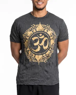 Mens Infinitee Om T-Shirt in Gold on Black