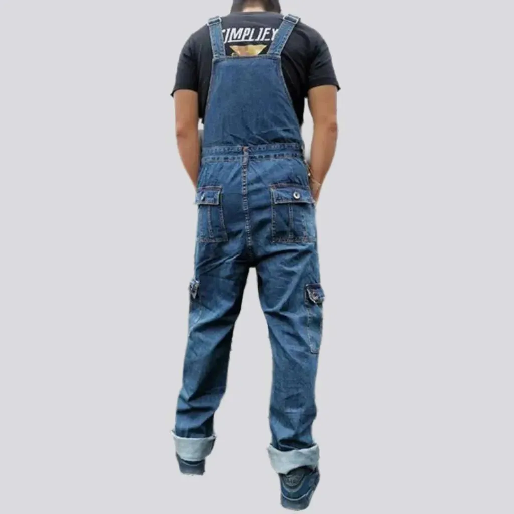 Men's jean bib overall