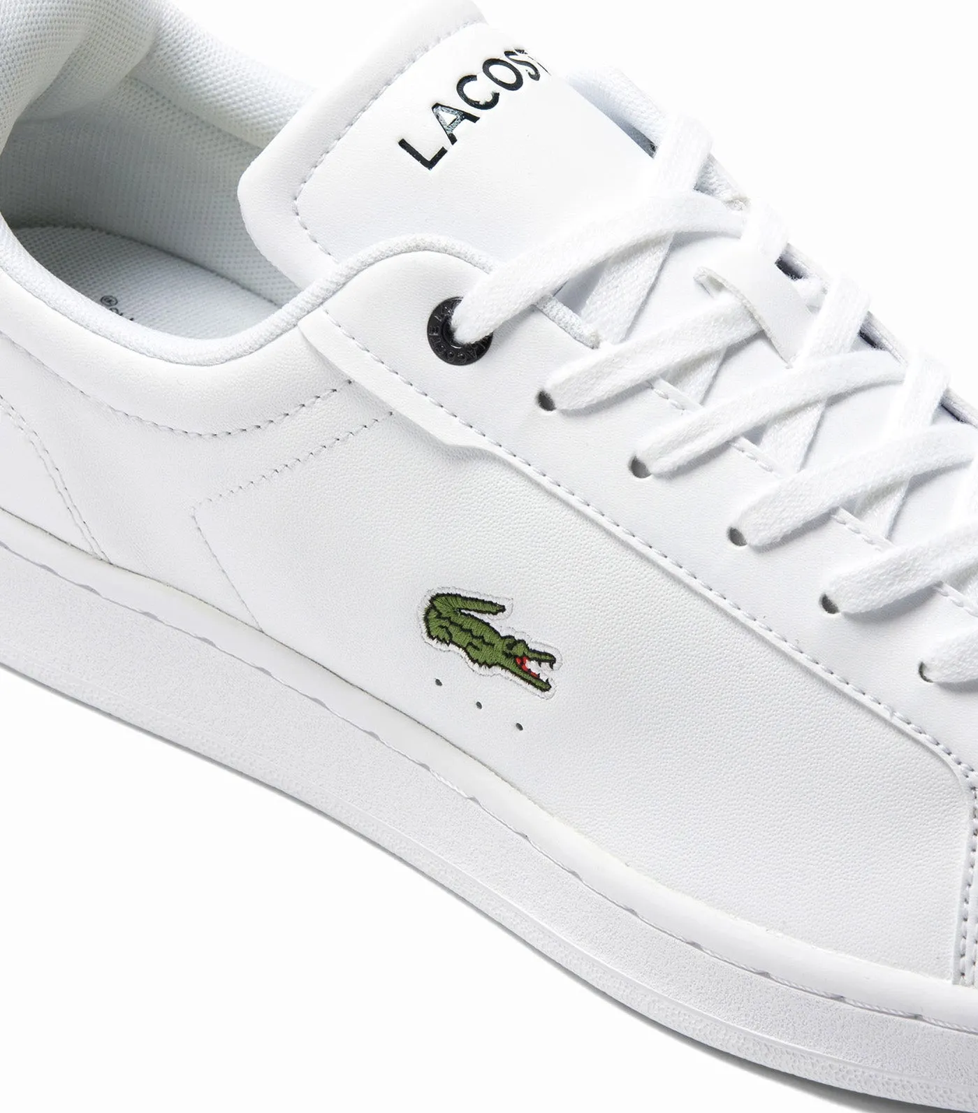 Men's Lacoste Carnaby Pro BL Leather Tonal Sneakers White/Navy