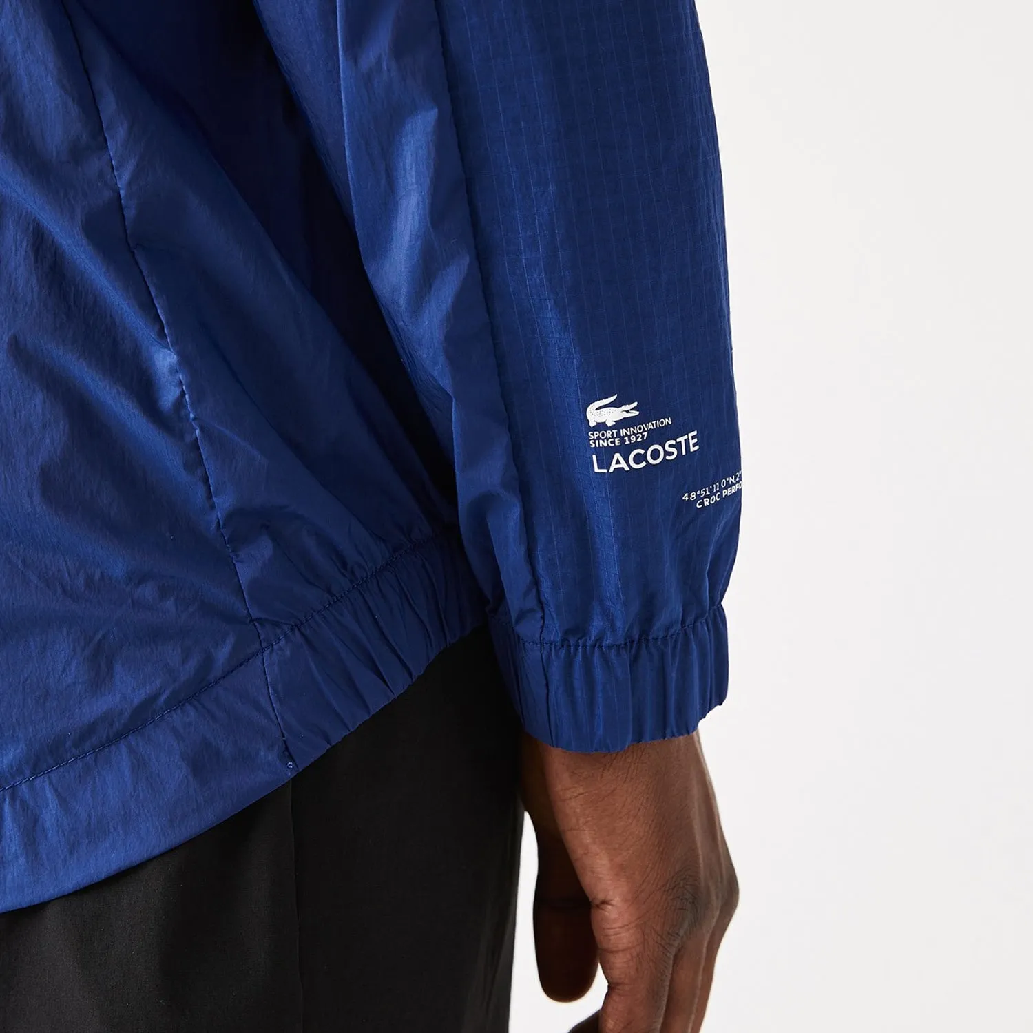 Men's Lacoste Lightweight Hooded Jacket  Blue