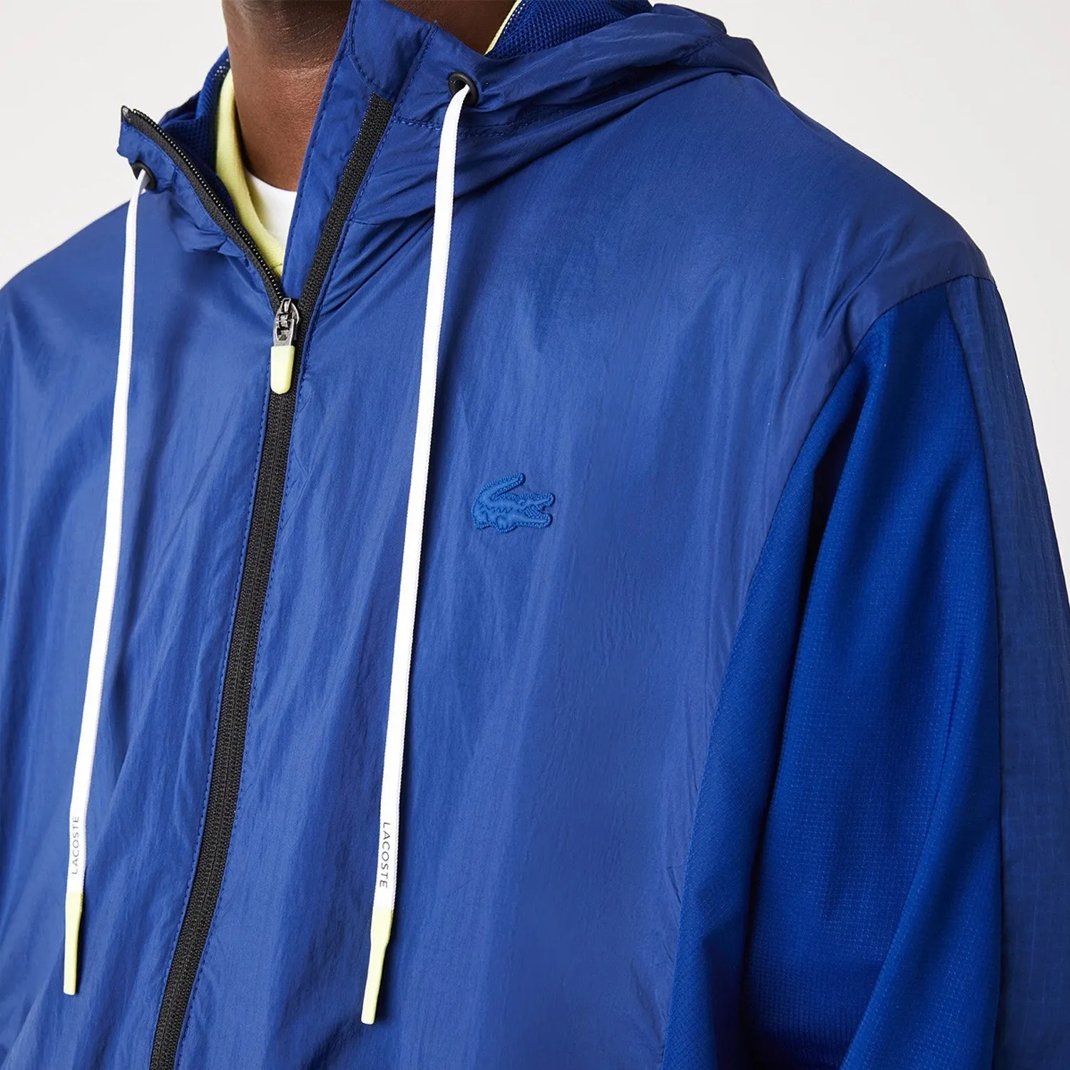 Men's Lacoste Lightweight Hooded Jacket  Blue