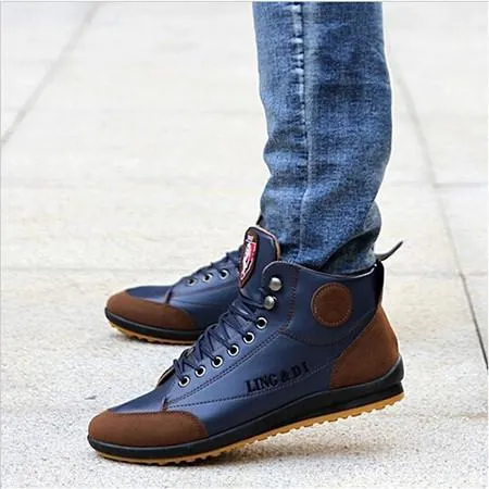 Mens Leisure Lace Up Sneaker Boots