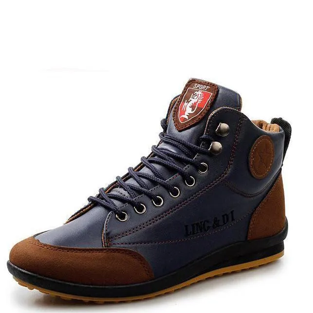 Mens Leisure Lace Up Sneaker Boots