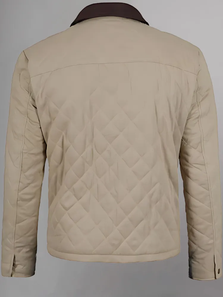 Mens Lightweight Beige Cotton Jacket