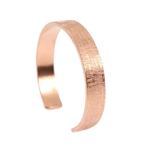 Men's Linen Copper Cuff Bracelet - 10mm Wide