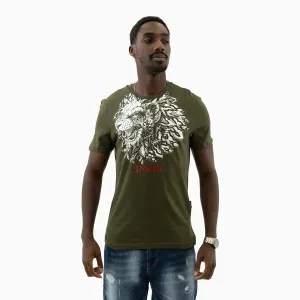 Men's Lion Graphics Crew Neck T-Shirt