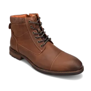 Men's Lodge Cap Toe Lace Up Boot Brown