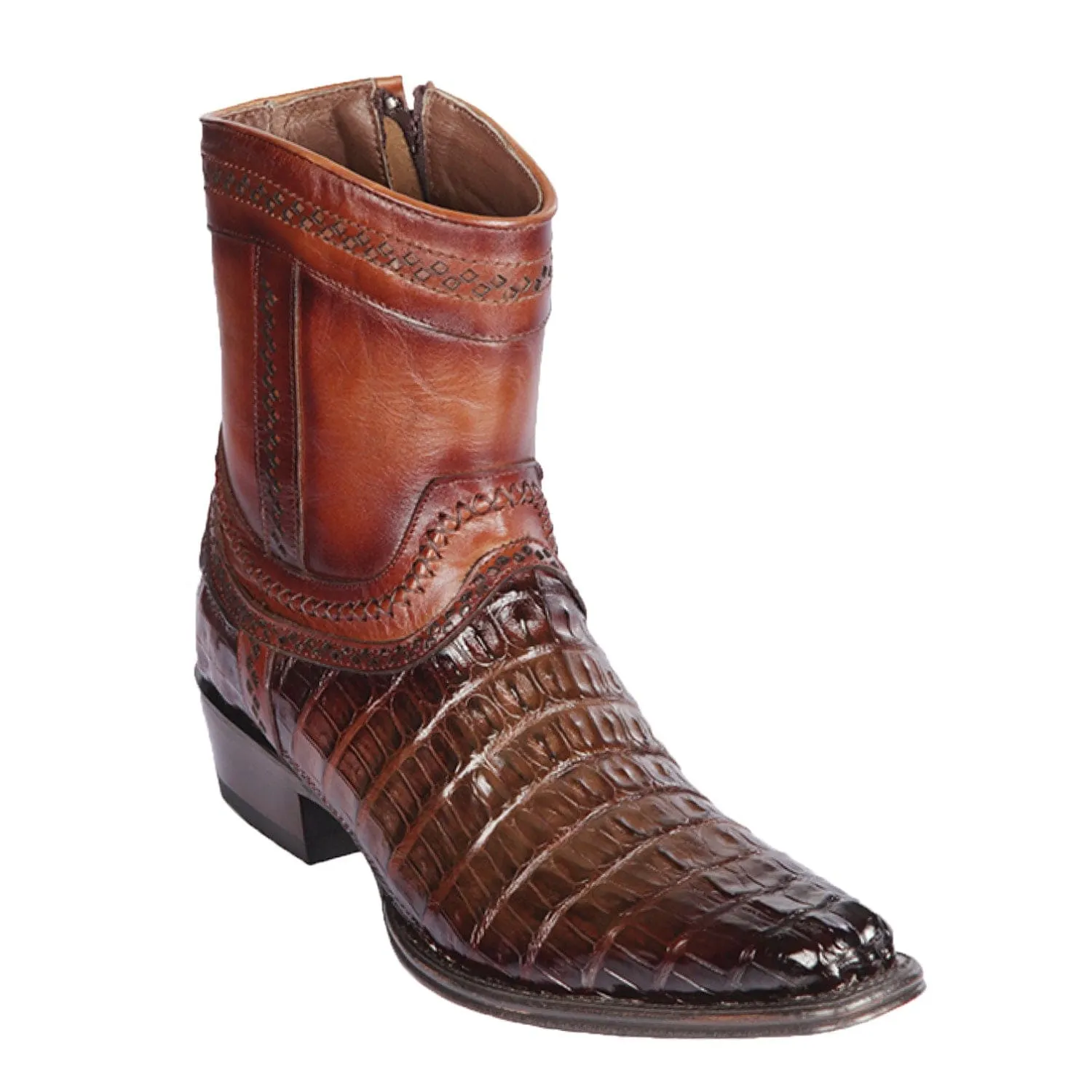 Men's Los Altos Caiman Tail European Toe Short Boots 76B01