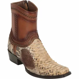 Men's Los Altos Original Python Skin European Toe Short Boots 76B57