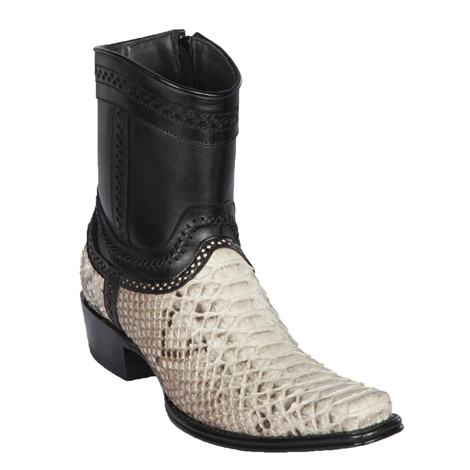 Men's Los Altos Original Python Skin European Toe Short Boots 76B57