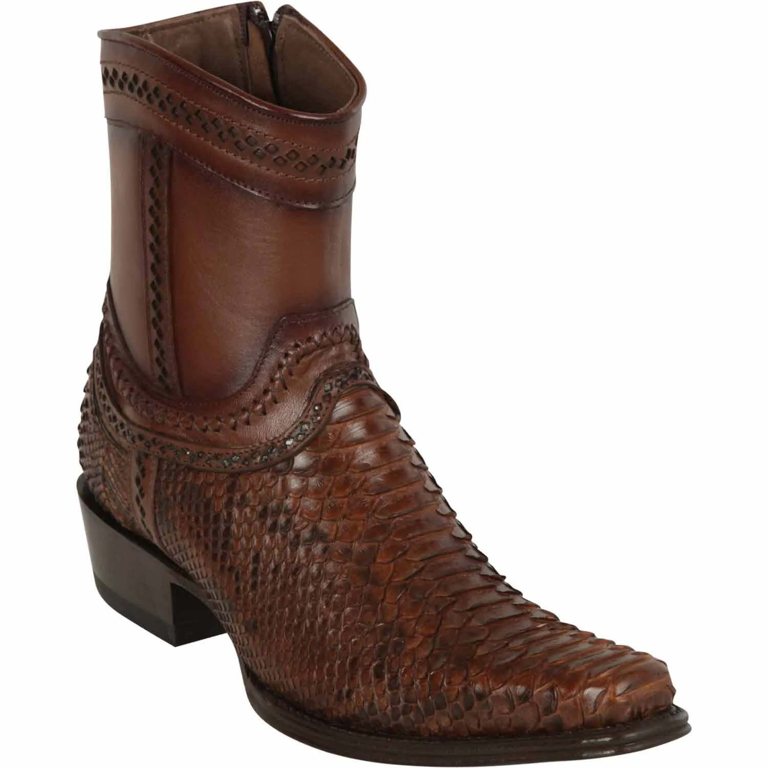 Men's Los Altos Original Python Skin European Toe Short Boots 76B57