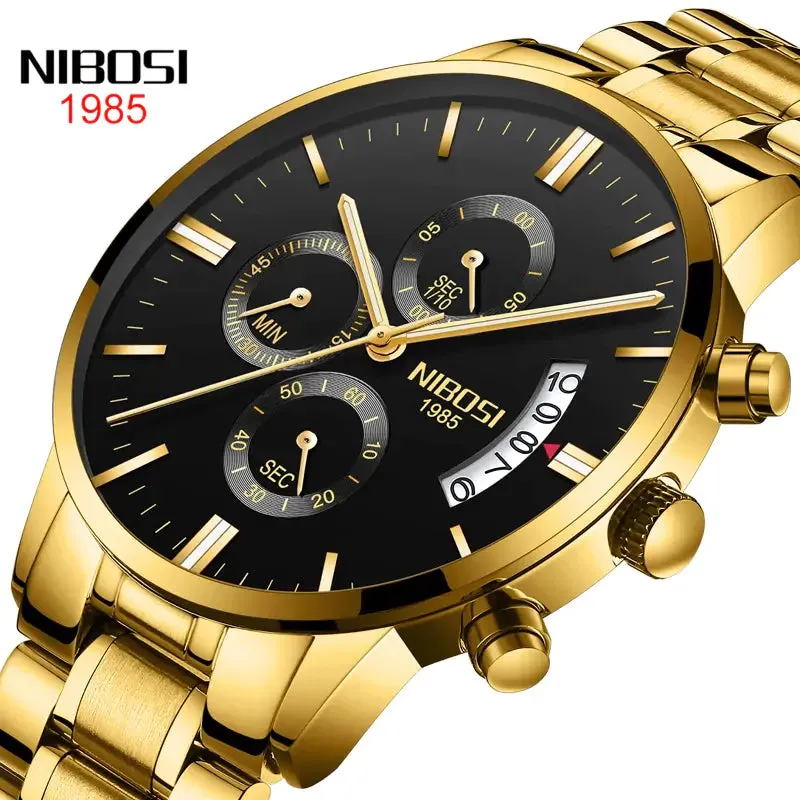 Men's Luxurious Gold Wristwatch