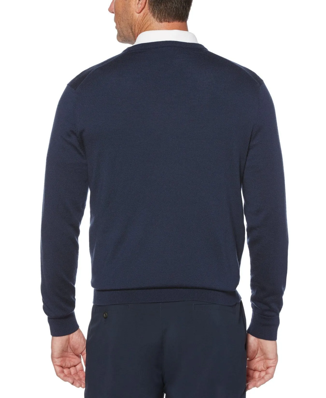 Mens Mens V-Neck Merino Sweater