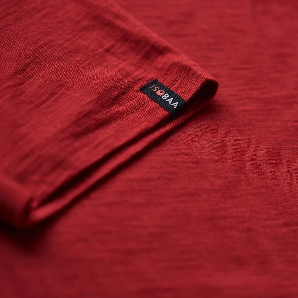 Mens Merino 150 Emblem Tee (Red)