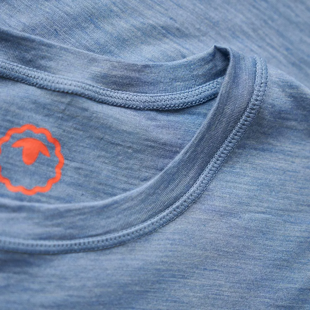 Mens Merino 150 Logo Tee (Sky)