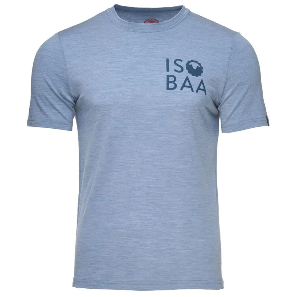 Mens Merino 150 Logo Tee (Sky)