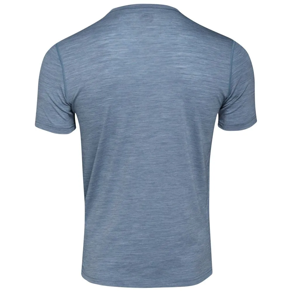 Mens Merino 150 Mountains Tee (Sky/Petrol)