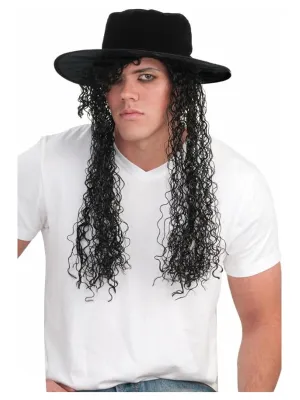 Mens Michael Jackson Hat With Wig