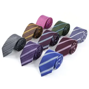 Men's Modern Textured Striped Necktie