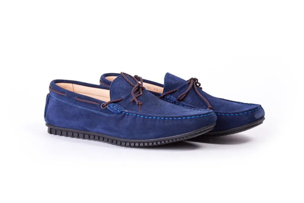 Men's Navy Blue Suede Driver Mocassin (EX195)