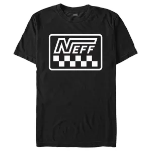 Men's NEFF Black and White Checkered Logo T-Shirt