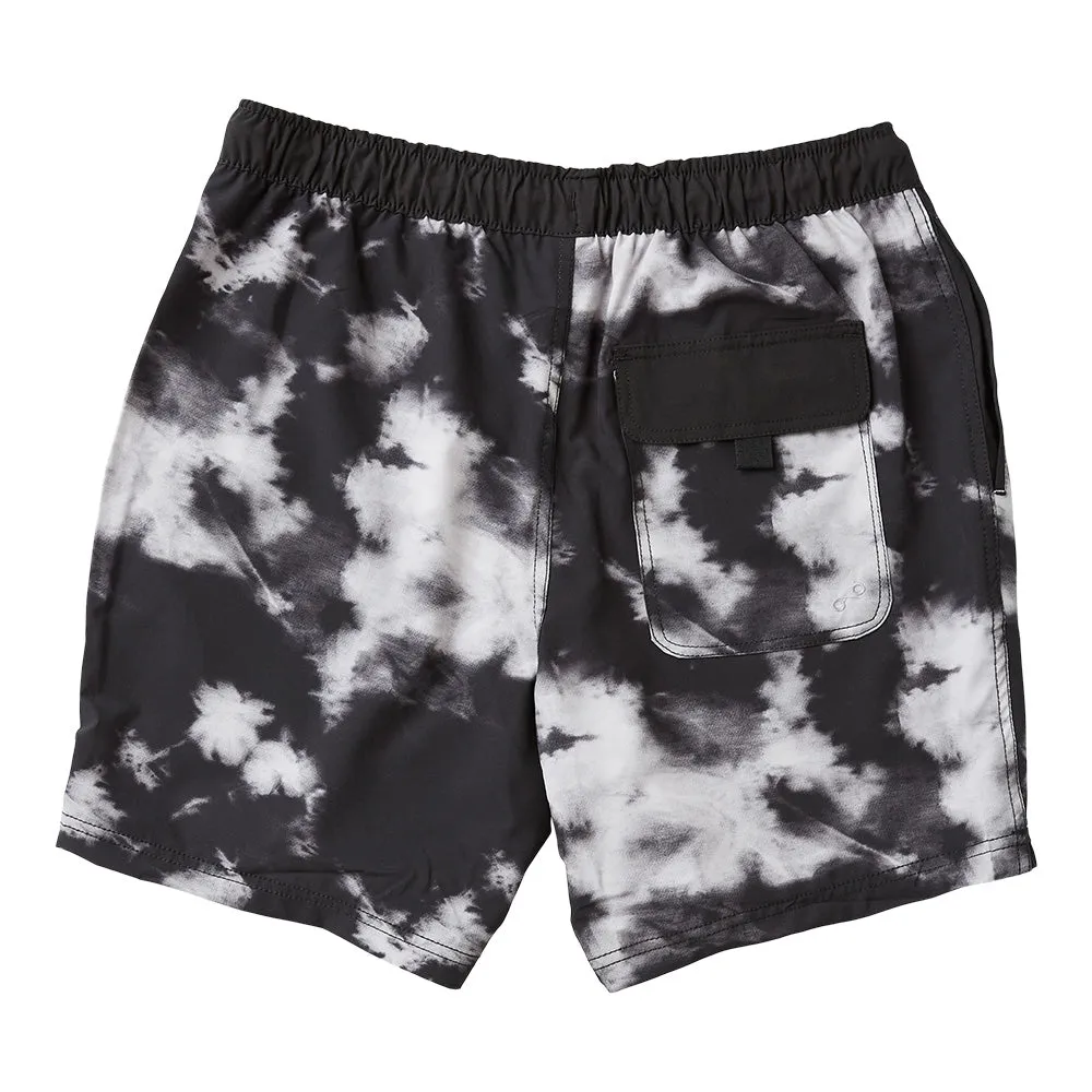 Men's NEFF Black Wash 17" Hot Tub Swim Trunks